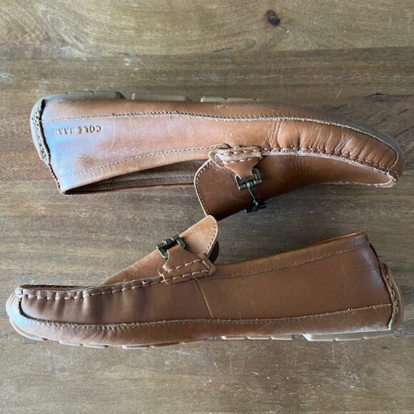 Cole Haan Grand OS‎ Men's Sz 10M Wyatt Driver C35784 Brown Loafer Shoes Slip On - Picture 4 of 10